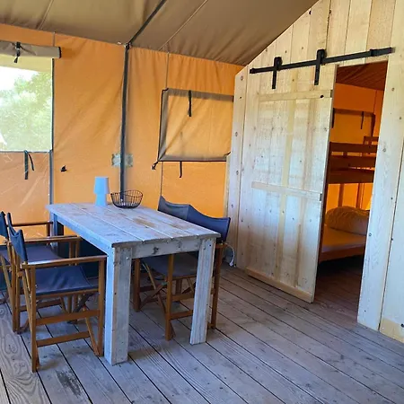 Luxuszelt Large Safari Tent With Terrace On Nature In France