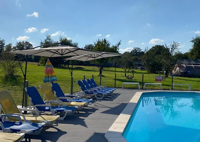 Large Safari Tent With Terrace On Nature In France